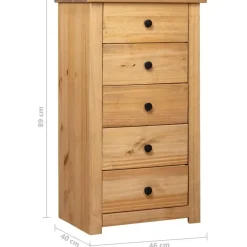 Ladekasten|Ladekasten-vidaXL - Bijzetkast - Bruin - Grenenhout