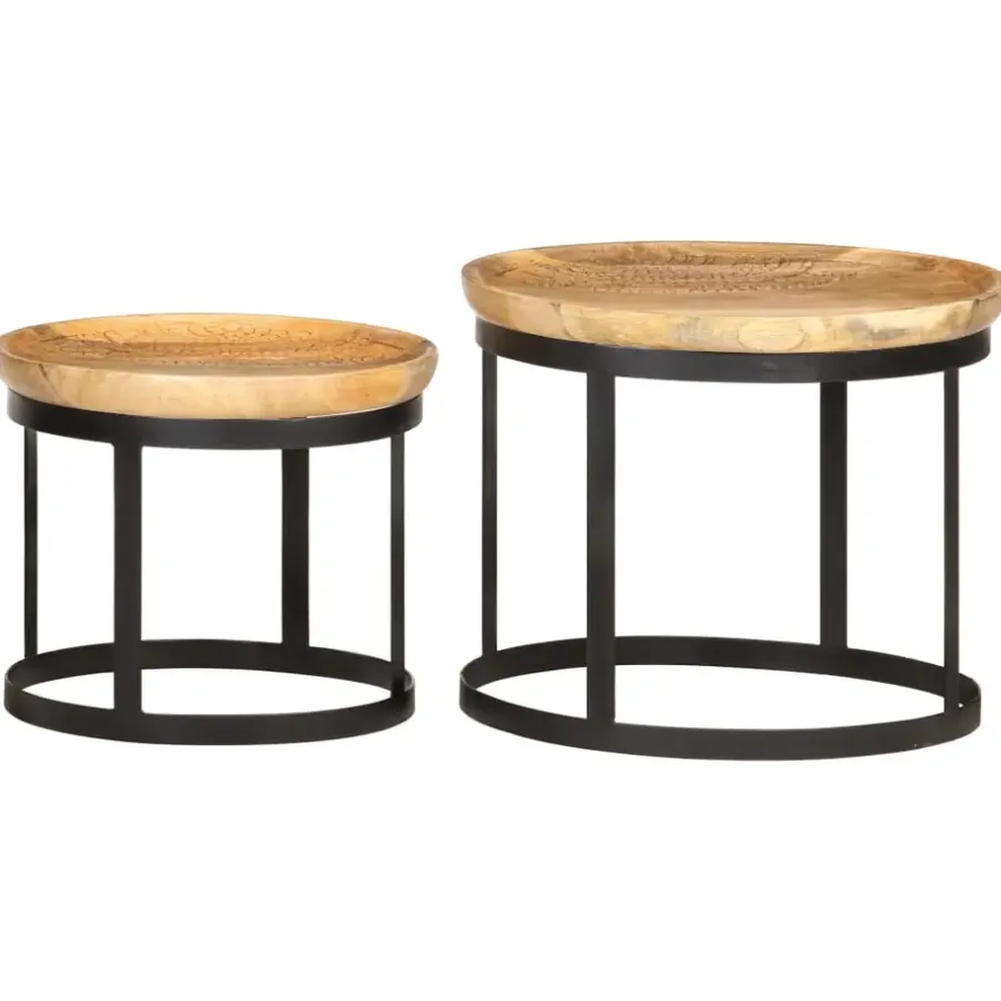 Bijzettafels-vidaXL - Bijzettafel - Bruin - Hout
