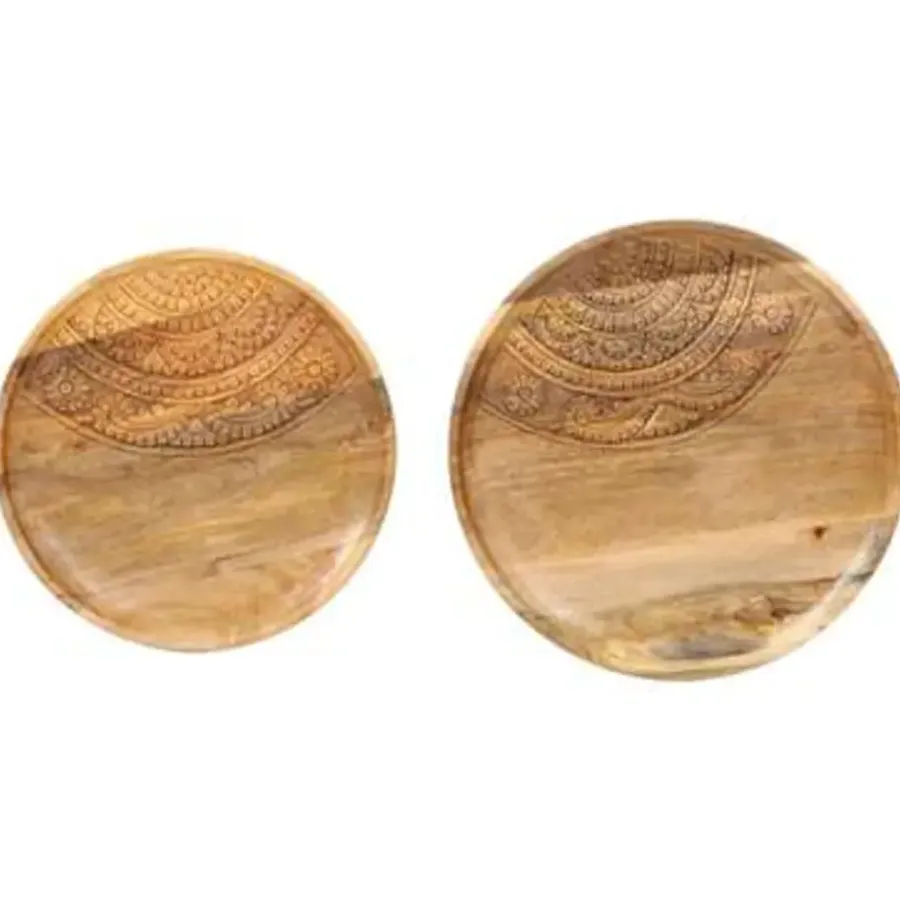 Bijzettafels-vidaXL - Bijzettafel - Bruin - Hout