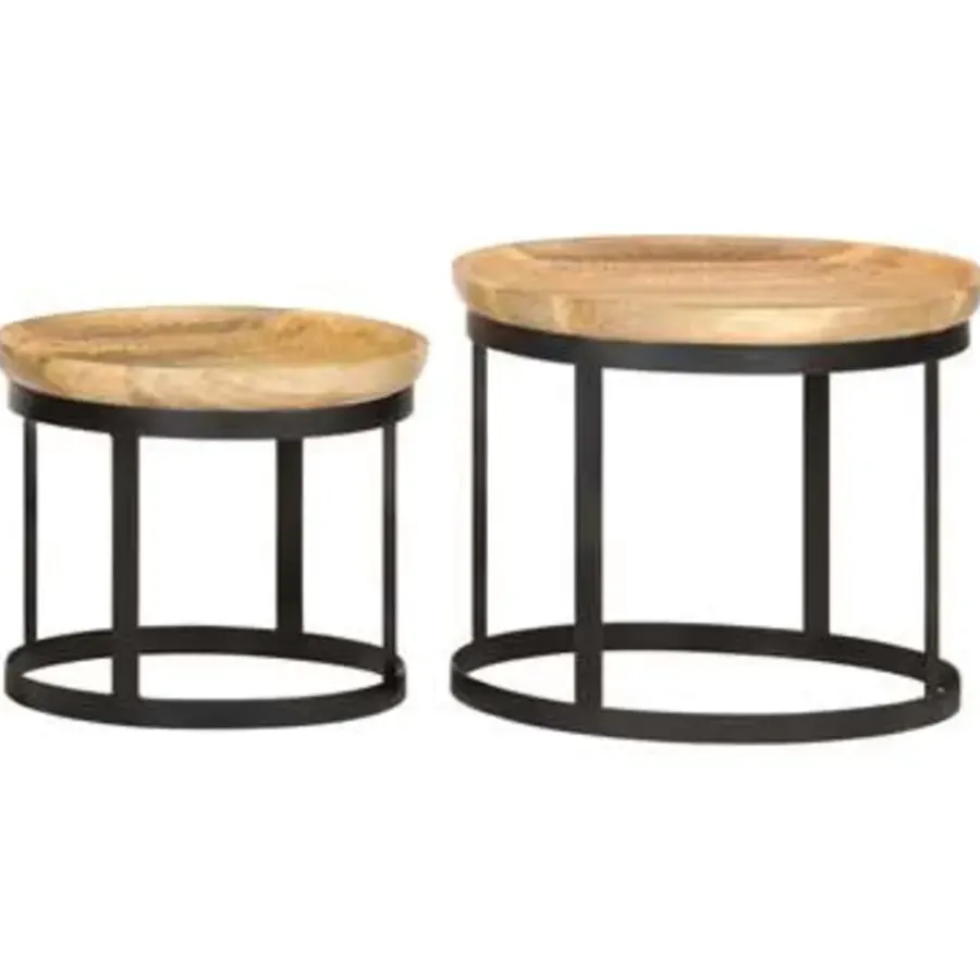 Bijzettafels-vidaXL - Bijzettafel - Bruin - Hout