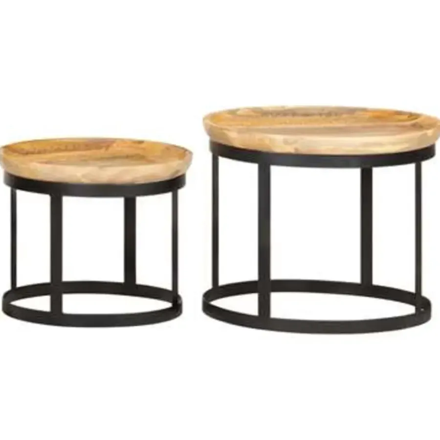 Bijzettafels-vidaXL - Bijzettafel - Bruin - Hout