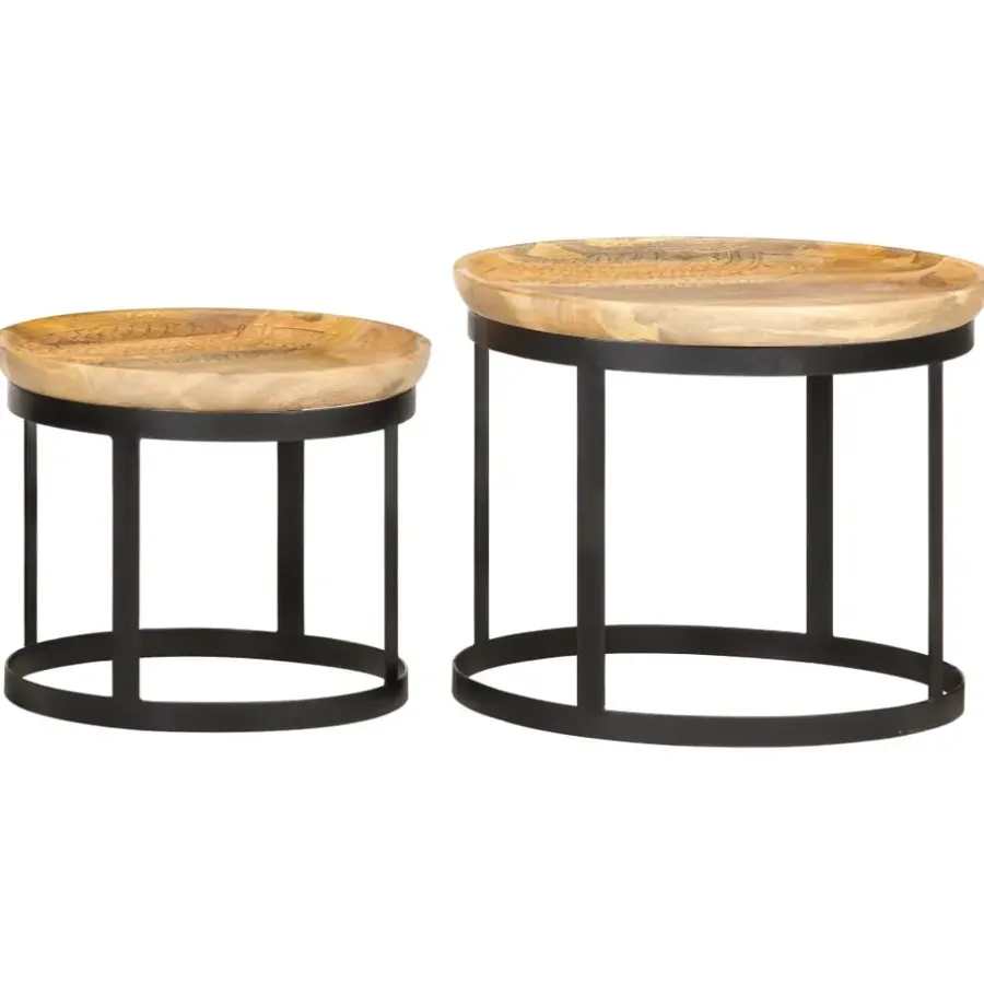 Bijzettafels-vidaXL - Bijzettafel - Bruin - Hout