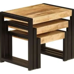 vidaXL - Bijzettafel - Bruin - Hout - 3 stuks