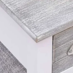Bijzettafels-vidaXL - Bijzettafel - Grijs - Hout