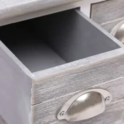 Bijzettafels-vidaXL - Bijzettafel - Grijs - Hout