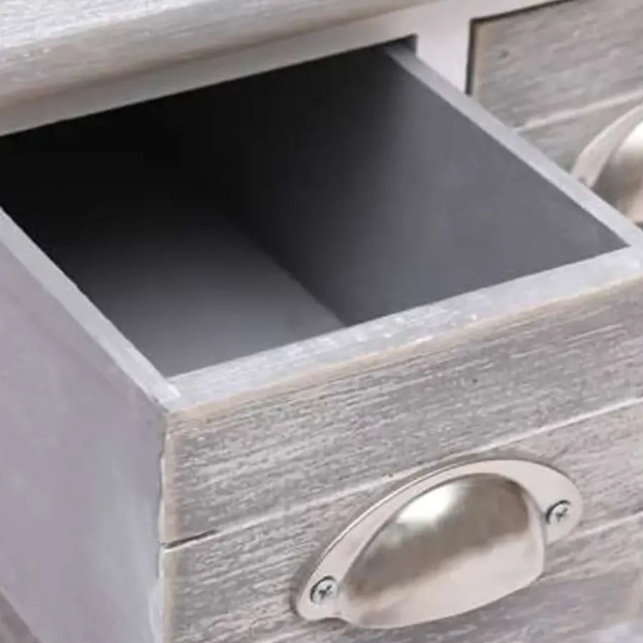 Bijzettafels-vidaXL - Bijzettafel - Grijs - Hout