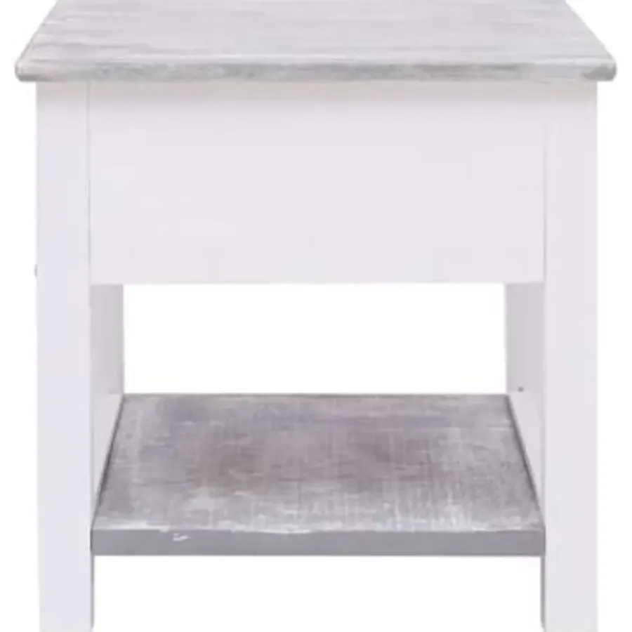 Bijzettafels-vidaXL - Bijzettafel - Grijs - Hout