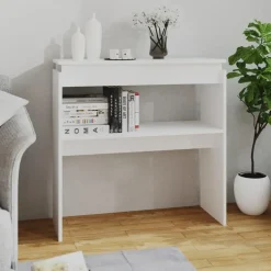 Sidetables-vidaXL - Bijzettafel - Wit - Bewerkt hout