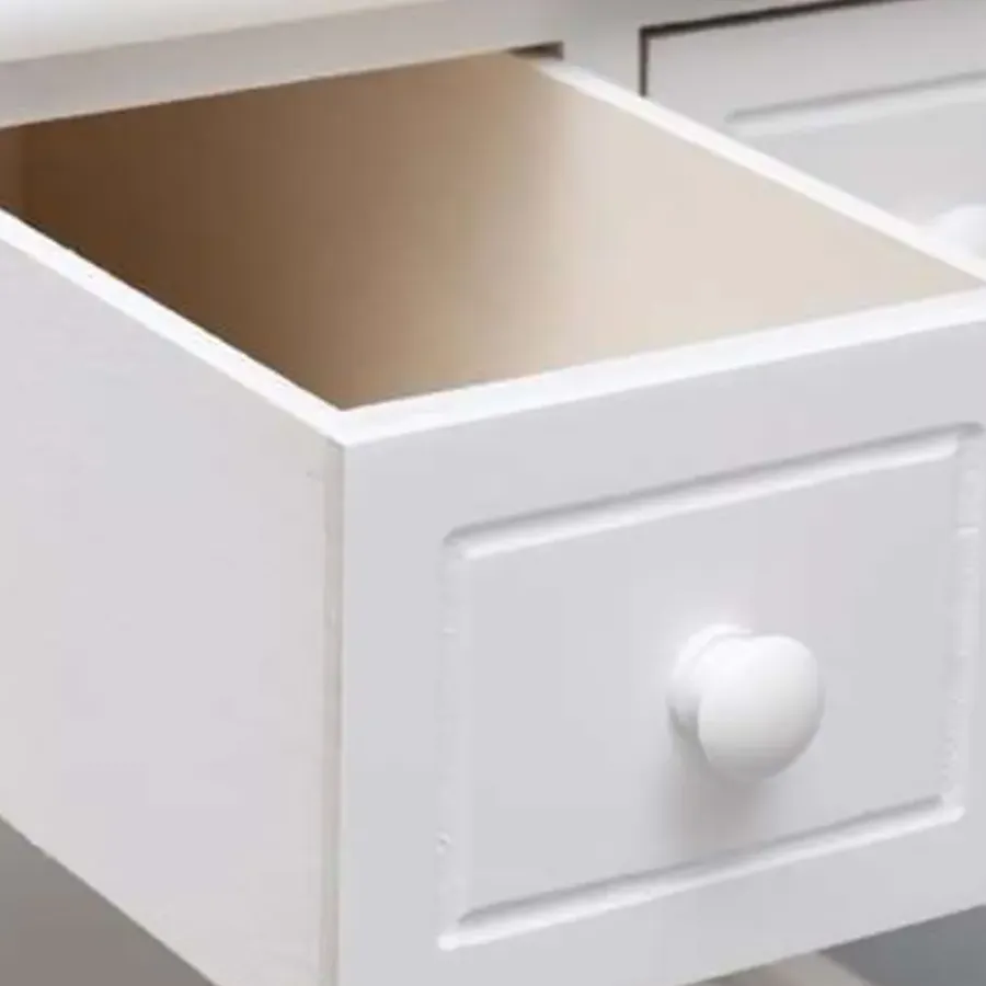 Bijzettafels-vidaXL - Bijzettafel - Wit - Hout