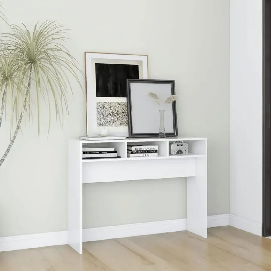Sidetables-vidaXL - Bijzettafel - Wit - Bewerkt hout