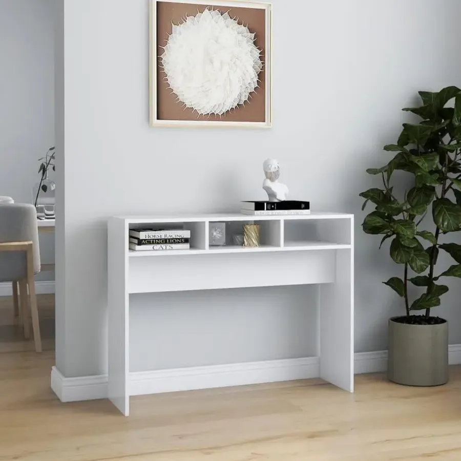 Sidetables-vidaXL - Bijzettafel - Wit - Bewerkt hout