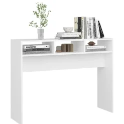Sidetables-vidaXL - Bijzettafel - Wit - Bewerkt hout