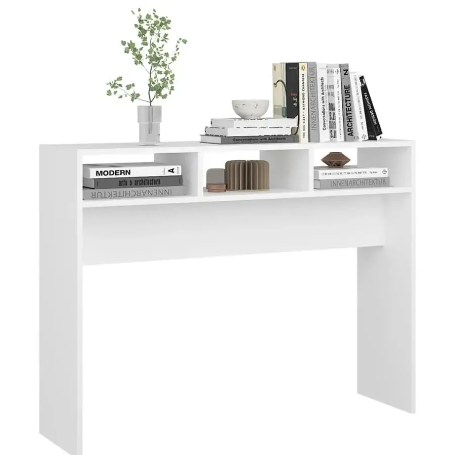 Sidetables-vidaXL - Bijzettafel - Wit - Bewerkt hout