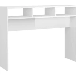 vidaXL - Bijzettafel - Wit - Bewerkt hout
