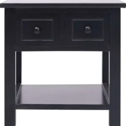 vidaXL - Bijzettafel - Zwart - Hout