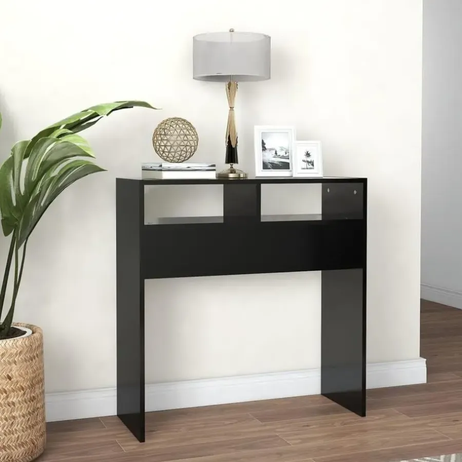 Sidetables-vidaXL - Bijzettafel - Zwart - Bewerkt hout