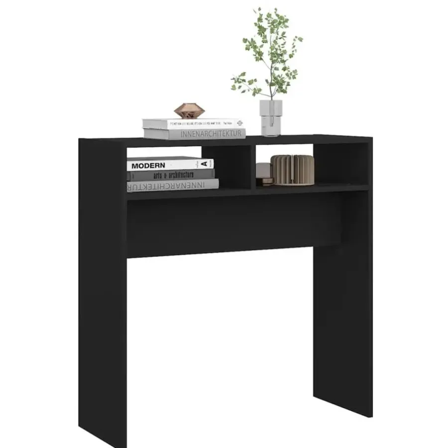 Sidetables-vidaXL - Bijzettafel - Zwart - Bewerkt hout