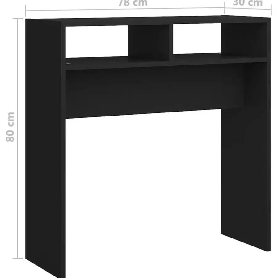 Sidetables-vidaXL - Bijzettafel - Zwart - Bewerkt hout