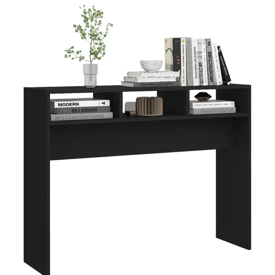 vidaXL - Bijzettafel - Zwart - Bewerkt hout