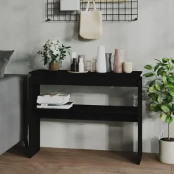 Sidetables-vidaXL - Bijzettafel - Zwart - Bewerkt hout