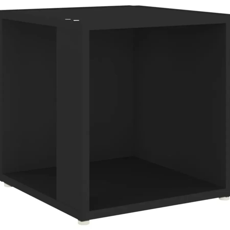 vidaXL - Bijzettafel - Zwart - Bewerkt hout - 33 x 33 x 34.5 cm