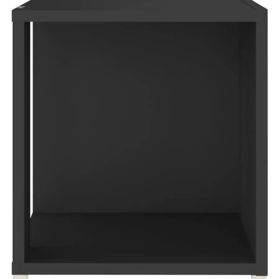 vidaXL - Bijzettafel - Zwart - Bewerkt hout - 33 x 33 x 34.5 cm