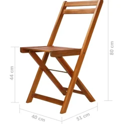 Bistro- & Balkonsets-vidaXL - Bistro Set - Bruin - Hout