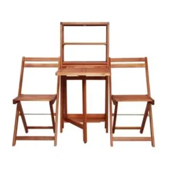 Bistro- & Balkonsets-vidaXL - Bistro Set - Bruin - Hout