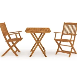 Bistro- & Balkonsets-vidaXL - Bistroset - Bruin - Acaciahout - 3 stuks
