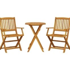 Bistro- & Balkonsets-vidaXL - Bistroset - Bruin - Acaciahout - 60 cm - 3 stuks