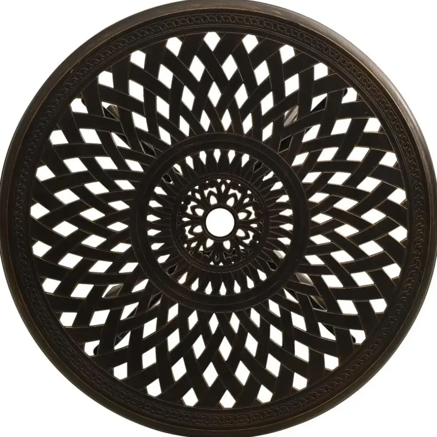 Bistro- & Balkonsets-vidaXL - Bistroset - Bruin - Aluminium