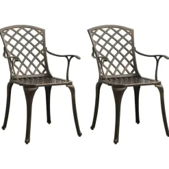 Bistro- & Balkonsets-vidaXL - Bistroset - Bruin - Aluminium