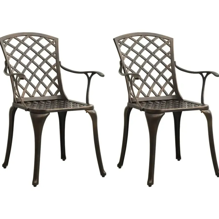Bistro- & Balkonsets-vidaXL - Bistroset - Bruin - Aluminium