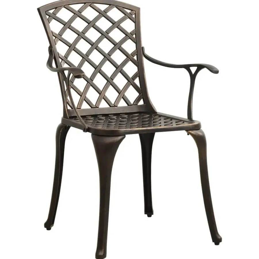 Bistro- & Balkonsets-vidaXL - Bistroset - Bruin - Aluminium