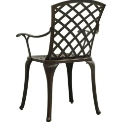 Bistro- & Balkonsets-vidaXL - Bistroset - Bruin - Aluminium