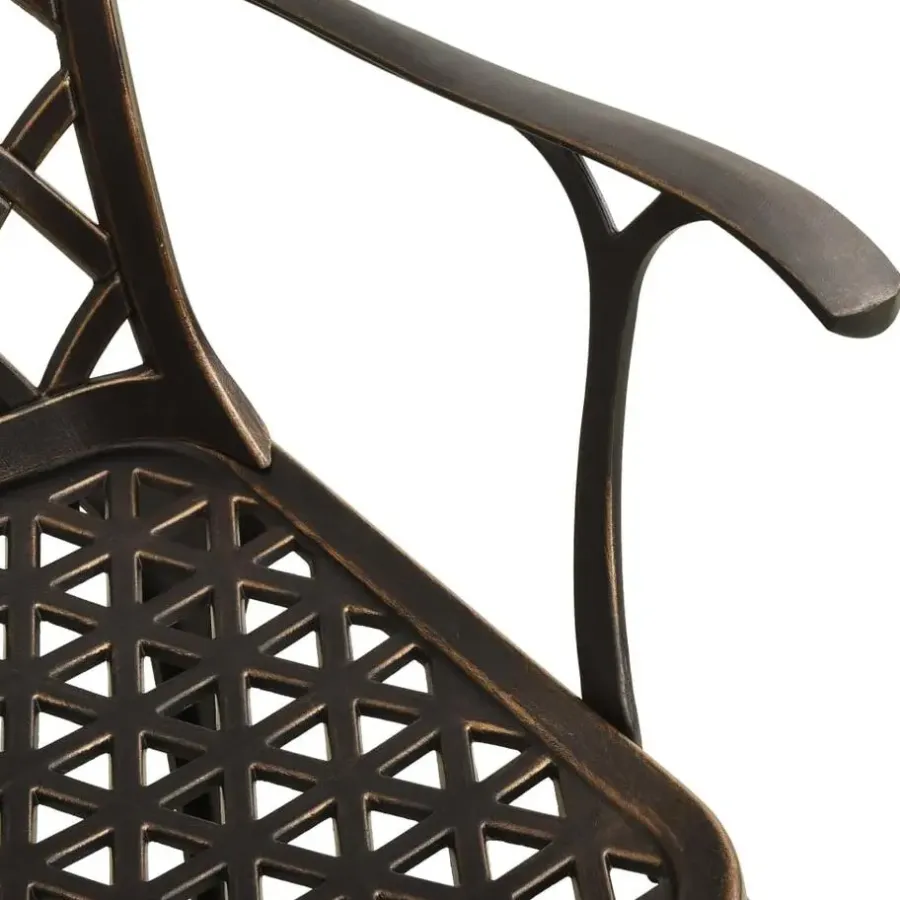 Bistro- & Balkonsets-vidaXL - Bistroset - Bruin - Aluminium