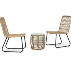 Bistro- & Balkonsets-vidaXL - Bistroset - Bruin - Poly rattan