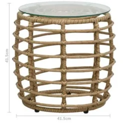 Bistro- & Balkonsets-vidaXL - Bistroset - Bruin - Poly rattan