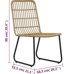 Bistro- & Balkonsets-vidaXL - Bistroset - Bruin - Poly rattan