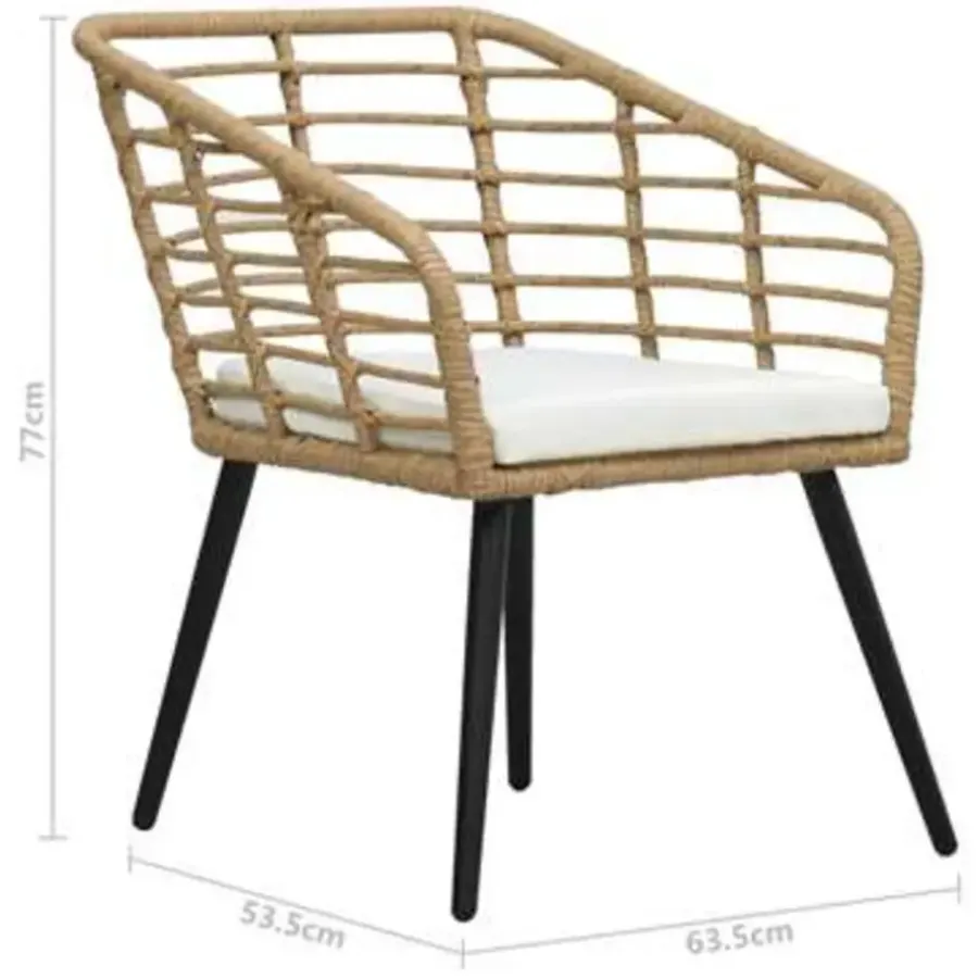 Bistro- & Balkonsets-vidaXL - Bistroset - Bruin - Poly rattan