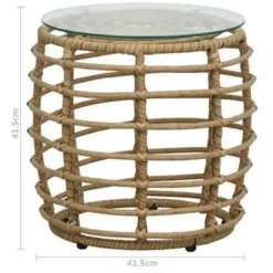Bistro- & Balkonsets-vidaXL - Bistroset - Bruin - Poly rattan