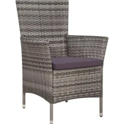 Bistro- & Balkonsets-vidaXL - Bistroset - Grijs - Poly rattan