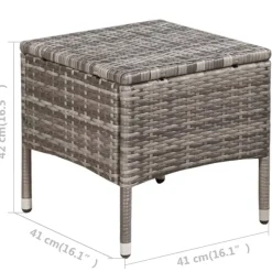 Bistro- & Balkonsets-vidaXL - Bistroset - Grijs - Poly rattan