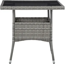 Bistro- & Balkonsets-vidaXL - Bistroset - Grijs - Poly rattan