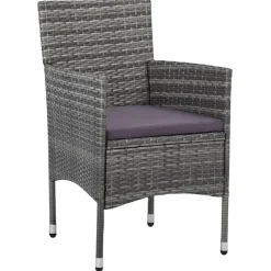 Bistro- & Balkonsets-vidaXL - Bistroset - Grijs - Poly rattan