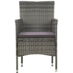 Bistro- & Balkonsets-vidaXL - Bistroset - Grijs - Poly rattan