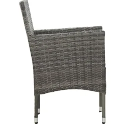 Bistro- & Balkonsets-vidaXL - Bistroset - Grijs - Poly rattan
