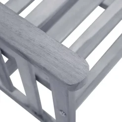 vidaXL - Bistroset - Grijs - Hout - 159x61x92 cm