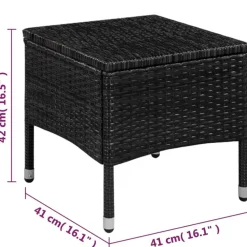 Bistro- & Balkonsets-vidaXL - Bistroset - Zwart - Poly rattan