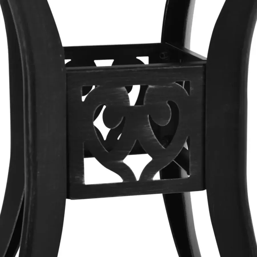 vidaXL - Bistroset - Zwart - Aluminium